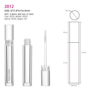 OMI dégagent les tubes cosmétiques faits sur commande de lustre à lèvres d'emballage de tubes transparents de lustre à lèvres écologiques - Product Image 6