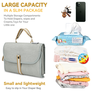 Bolsa de Pañales de Viaje Plegable de Lujo Reutilizable, <span class=keywords><strong>Impermeable</strong></span>, para Exteriores, <span class=keywords><strong>Portátil</strong></span>, con <span class=keywords><strong>Cambiador</strong></span> de Pañales para <span class=keywords><strong>Bebé</strong></span> - Product Image 5
