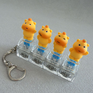 Werbeartikel Schlüsselanhänger Handyhalter LED Anpassbare Leuchtende Clicker Mechanische Tastatur-Fidget-Schlüsselanhänger - Product Image 6