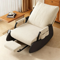 Fauteuil inclinable à bascule en velours côtelé Tenghang avec repose-pieds, dossier réglable, canapé individuel pour salon, chambre à coucher, siège de relaxation