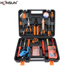 Ensemble d'outils essentiels KONSUN de 13 pièces, <span class=keywords><strong>scie</strong></span> <span class=keywords><strong>à</strong></span> métaux, pinces, clé <span class=keywords><strong>à</strong></span> molette réglable, marteau et ruban <span class=keywords><strong>à</strong></span> mesurer pour la réparation domestique et automobile |   OEM - Product Image 3