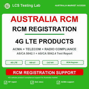 Supporto per Test RCM e Registrazione Prodotti 4G LTE in Australia per Conformità ACMA, Test 4G LTE ACMA, Test Dispositivi Cellulari ACMA - Product Image 1