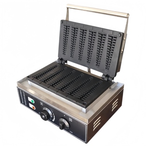 Gaufrier commercial 220V en acier inoxydable, moules en forme d'arbre de Noël et de blé, antiadhésif, chauffage électrique, arrêt automatique, minuterie - Product Image 3