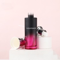 Lot de Bouteilles en Verre pour Soins de la Peau, Sérigraphiées, 120ml, 40ml, Pot de Crème Visage 50g, Flacon Pompe Sérum Noir Rose – Vente Directe Usine