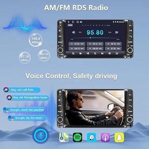 Radio para Auto de 7 Pulgadas con Pantalla IPS para Toyota 4Runner, Tundra, Sequoia, <span class=keywords><strong>Apple</strong></span> CarPlay Inalámbrico, Android Auto, Mirror Link, Bluetooth, AM/FM, Cámara de Reversa - Product Image 3