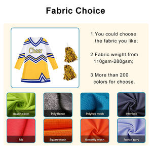 Uniformes de Animadoras Personalizados con Logotipo, de Alta Calidad, 360 Gramos, para Adultos y Niñas, 100% Poliéster, Impermeables y Transpirables, para Grupos de Baile y Deportes - Product Image 4
