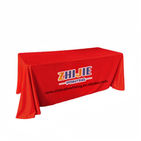 Nappe extensible en polyester jetable avec logo personnalisé pour mariages, fêtes, événements, 4ft, 6ft, 8ft, housses tissées, publicité extérieure