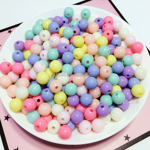 Cuentas Redondas de Acrílico Coloridas de 6-20 mm para Hacer Pulseras, Cuentas de Plástico Tipo Chicle, Cuentas Sueltas al por Mayor para Manualidades - Product Image 4