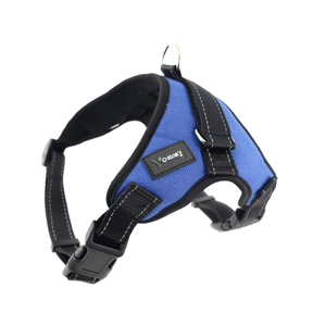 Imbracatura per cani Yommy, regolabile 45-54 cm, blu, con cinturino pettorale. - Product Image 3