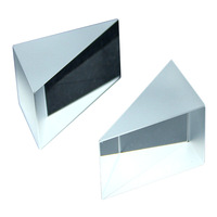 Cristal Quartz Triangle Droit Angle Prismes Verre Optique Bk7 K9 Mini Prisme Triangulaire Prisme Réfléchissant pour Test Physique