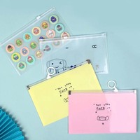 Enveloppes à fermeture éclair personnalisées avec logo, format A4, A5/A6, porte-documents transparents en polypropylène, pochettes de classement pour bureau et école