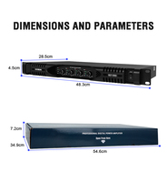 Amplificateur numérique professionnel de classe D DZ1300 1300 Watts 1U 4 canaux Système audio de conférence Amplificateur de puissance