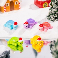 Nouvelle conception de casquette de Noël en résine, ornement tortue, moules en résine pour tortues de Noël, artisanat en résine animaux de Noël pour la décoration