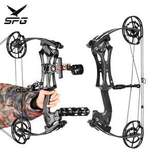 Arc à poulies SPG, double usage (billes d'acier), poids de tirage réglable 30-70lbs, équipement de chasse en carbone pour sport de plein air BOW-FHG- - Product Image 1
