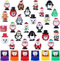 Jouets à remonter de Noël en gros promotionnels et bon marché, jouets en plastique Père Noël, bonhomme de neige, cerf et arbre, jouets sauteurs pour enfants, cadeaux