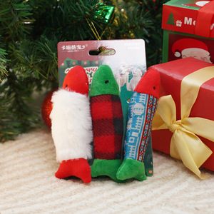 Jouet en peluche de Noël pour chat, forme Père Noël et pain d'épices, jouet à mâcher à la catnip pour divertir les animaux de compagnie - Product Image 2