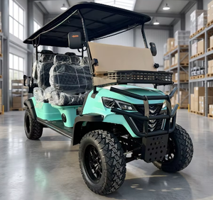 Voiturette de golf électrique tout-terrain nouvelle conception, 5-6 places, 72V, freins à disque avant, certifiée CE, vitesse 30-50 km/h, autonomie 90 km, pneus 14 pouces - Product Image 2