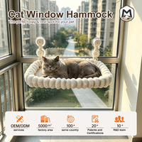 Hamac pliable pour chat à ventouse 38x60cm, Perchoir pour chat à fixer sur fenêtre 38x60cm, Plateforme de couchage pour animaux de compagnie en peluche douce monocouche