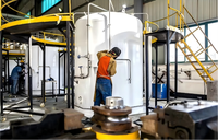 Tanque de Almacenamiento Criogénico de Acero Inoxidable de Gran Volumen y Fondo Plano de 3CBM para Oxígeno Líquido y Nitrógeno Líquido