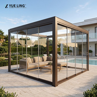 Pergola en aluminium à toit à lamelles sur mesure pour les constructeurs et les entrepreneurs, protection solaire contre le vent pour patio extérieur