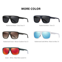 Lunettes de soleil polarisées carrées Kenbo pour hommes, ultra-légères en TR90, verres transparents UV400, pour la conduite en extérieur, personnalisables