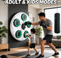 Machine d'entraînement électronique Music Boxing Target pour la maison, adultes et enfants, avec haut-parleur, 9 vitesses, 5 cibles, version améliorée