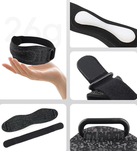 Genouillère de soutien avec sangle rotulienne en nylon respirant et corde en silicone, réglable, pour la course, le badminton, le soulagement de la douleur et la protection du ménisque - Product Image 5