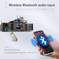 Biner K450 500W * 2 Power Amplifier Digital Sentuh Tertanam Efek dan Fungsi Jukebox dengan 2 UHF Wireless Handheld Mic
