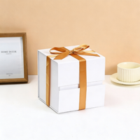 Boîte cadeau minimaliste en ruban, vente en gros d'usine - Boîte d'emballage cosmétique pliable pour anniversaire, emballage cadeau haut de gamme, montage facile
