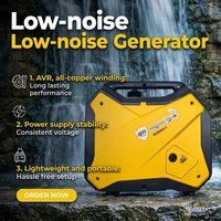 Générateur à essence à inverseur 3000W 65 dB à 7 mètres 3200 tr/min Mode ECO à faible vitesse pour le camping nocturne silencieux et l'utilisation domestique