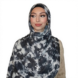Sharut - Gorros Hijab para Mujeres Musulmanas, de Viscosa con Estampado Digital, Satén Elástico, con Lazos Traseros, Forro Interior de Mezcla de Seda Premium - Product Image 4