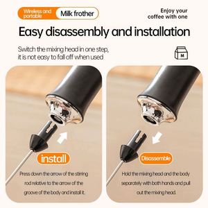 Milk Frother with USB Charger - 3 Speeds and 3 Stainless Steel Handheld Mixers, Perfect Frother for Coffee, Matcha - Product Image 6