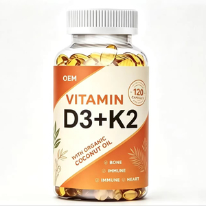 Gélules OEM Vitamine D3 K2 10000UI 20000UI Calcium Magnésium Zinc Nutrition Minérale pour Soin Quotidien Vitaminique - Product Image 1