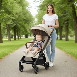 Cochecito de Bebé Plegable y Desmontable 3 en 1, <span class=keywords><strong>Silla</strong></span> de Auto para Niños, Carrito de Paseo para Recién Nacidos - Product Image 1