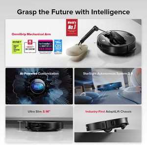 หุ่นยนต์ดูดฝุ่น Roborock Saros Z70 ระบบ<span class=keywords><strong>นำทาง</strong></span> OmniGrip ด้วย AI แรงดูดสูง เซ็นเซอร์อัจฉริยะ ดีไซน์บางเฉียบ สำหรับทำความสะอาดบ้าน - Product Image 3