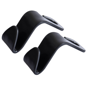 Ganchos para reposacabezas de coche, gancho antideslizante de ABS negro para almacenamiento de botellas, accesorio interior para coche - Product Image 5