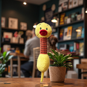 Wholesale Eco-Friendly Plush Hammer Duck Pig Shaped Chew Squeaky Interactive Exercise Dog Toys with Custom Colors & Logo