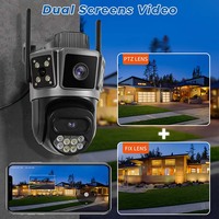 Sistema de Cámara de Seguridad CCTV Wistino de 10MP con Lente Dual para Exteriores, Wifi 5G, Visión Nocturna a Color y Detección de Movimiento por IA