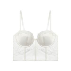 Lencería francesa Ropa interior sexy para mujer <span class=keywords><strong>Sujetador</strong></span> push up <span class=keywords><strong>Sujetador</strong></span> <span class=keywords><strong>transparente</strong></span> de encaje Panty Boda Ropa interior fina <span class=keywords><strong>blanca</strong></span> - Product Image 2