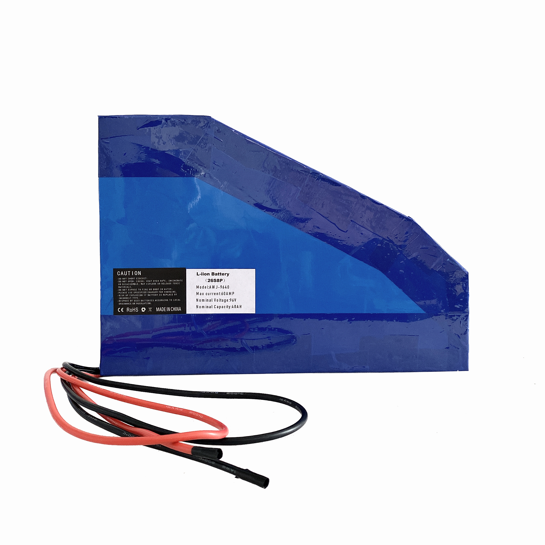 Комплект литий-ионных батарей для электровелосипеда на заказ, 48 В, 52 В, 60 в, 72 в, 96 в, треугольные Lifepo4 аккумуляторы для электровелосипеда