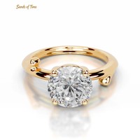 Bague d'accentuation classique en argent massif S925 avec moissanite taille ovale et monture couronne, fabrication ODM personnalisée pour femmes