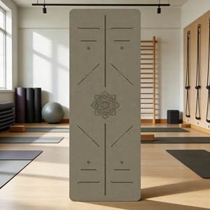 Tapis de yoga PU013 183cm antidérapant insonorisant épaissi absorbant les chocs 4,5mm d'épaisseur pour usage domestique et sportif avec logo - Product Image 5