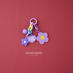 Cute Creative Acrylic Flower Keychain for <b>Women</b> Bag Backpack Car Pendant Exquisite <b>Keyring</b> Accessories Wholesale - Product Image 6