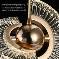 Luminaire suspendu créatif personnalisé de style postmoderne, en alliage d'aluminium européen, pour escalier en spirale, villa, lampe de chevet LED