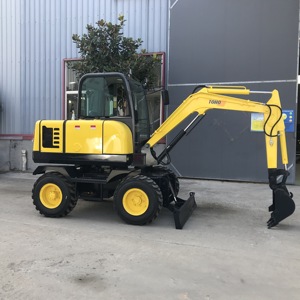 Hydraulic Excavator 4 Ton Wheel <b>Small</b> Digger <b>Machine</b> for Sale - Product Image 1