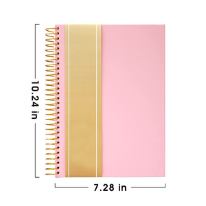 2026 Wire Binding Gold Metal Coil Paper Bound Hard Cover Spiral Ruled Notebook <strong>A4</strong> A5 <strong>Planner</strong> - Product Image 3