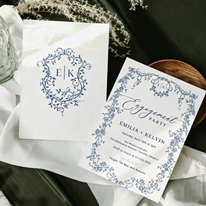Invitaciones de Boda de Alta Gama Personalizadas, Tarjeta de Felicitación con Impresión Digital en Papel Kraft y Cartulina para Organizadores de Eventos de Boda - Product Image 5