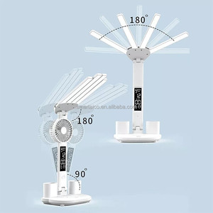 <span class=keywords><strong>Lampe</strong></span> de table <span class=keywords><strong>Lampe</strong></span> de bureau <span class=keywords><strong>LED</strong></span> avec ventilateur Porte-<span class=keywords><strong>crayon</strong></span> Date Horloge <span class=keywords><strong>Lampe</strong></span> de lecture à intensité variable - Product Image 5