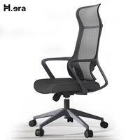 Chaise de bureau ergonomique moderne en maille, dossier haut, chaise de direction pivotante avec appui-tête et accoudoirs réglables