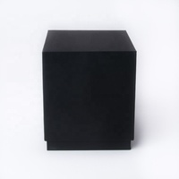 Boîte cadeau de luxe pour bougie avec couvercle et base carrés noirs, pot à bougie personnalisé avec couvercle et boîte cadeau